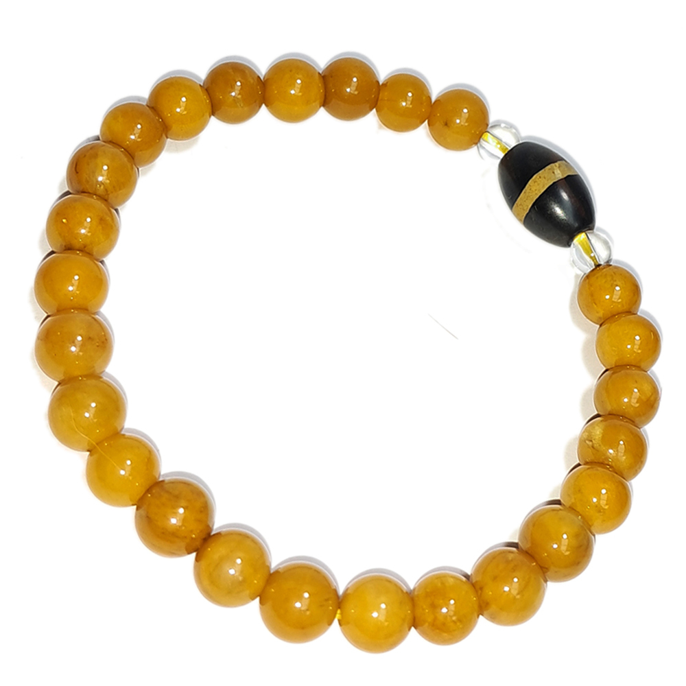 線珠&黃玉手珠6.5mm【十方】152742