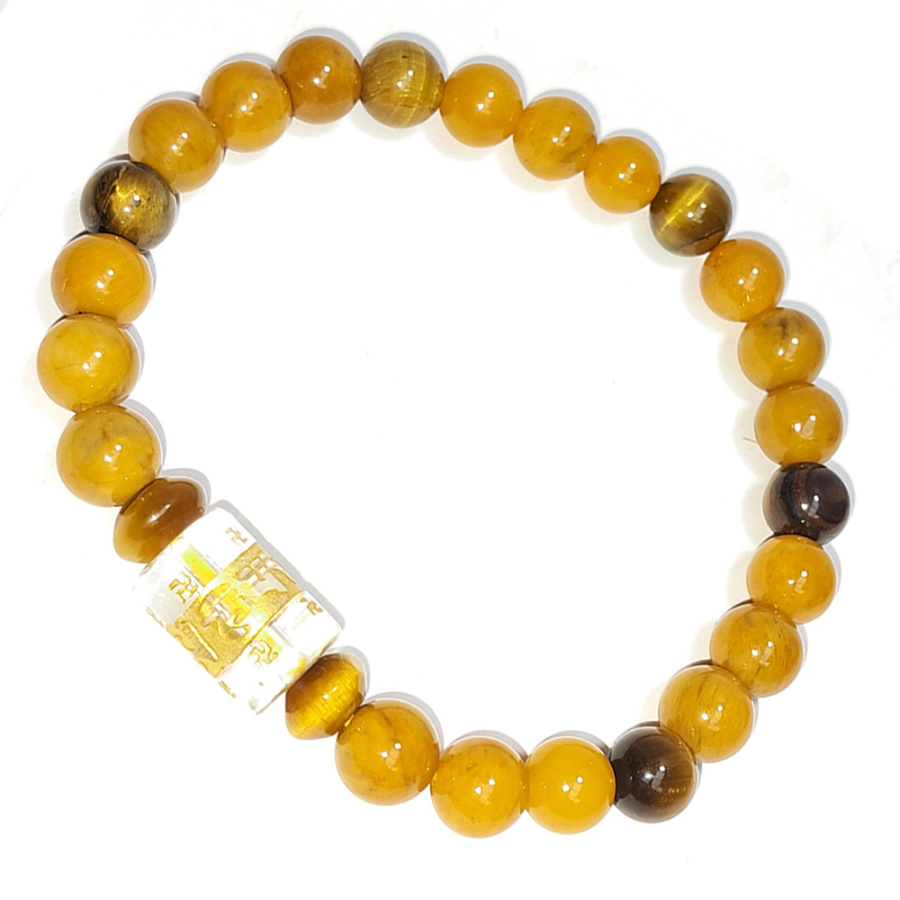 六字真言&黃玉手珠6.8mm【十方】152743