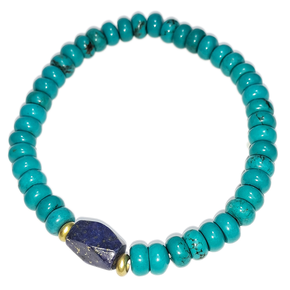 青金石&綠松石手珠3*6mm【十方】152724