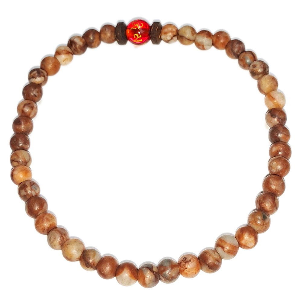 六字真言{琉璃}&龍宮舍利手珠4.5mm【十方】152801