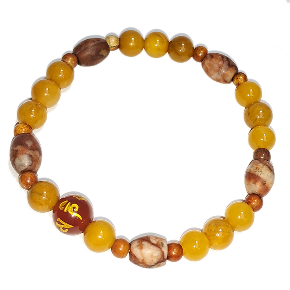 六字真言&龍宮舍利&黃玉手珠6mm【十方】152783