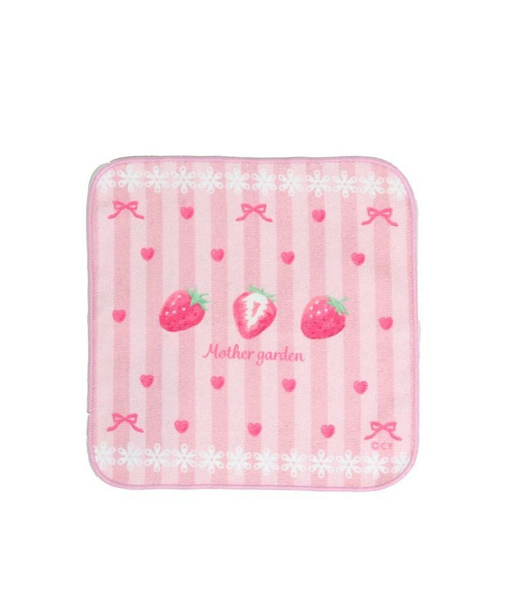 【日本Mother Garden】小方巾 草莓繪