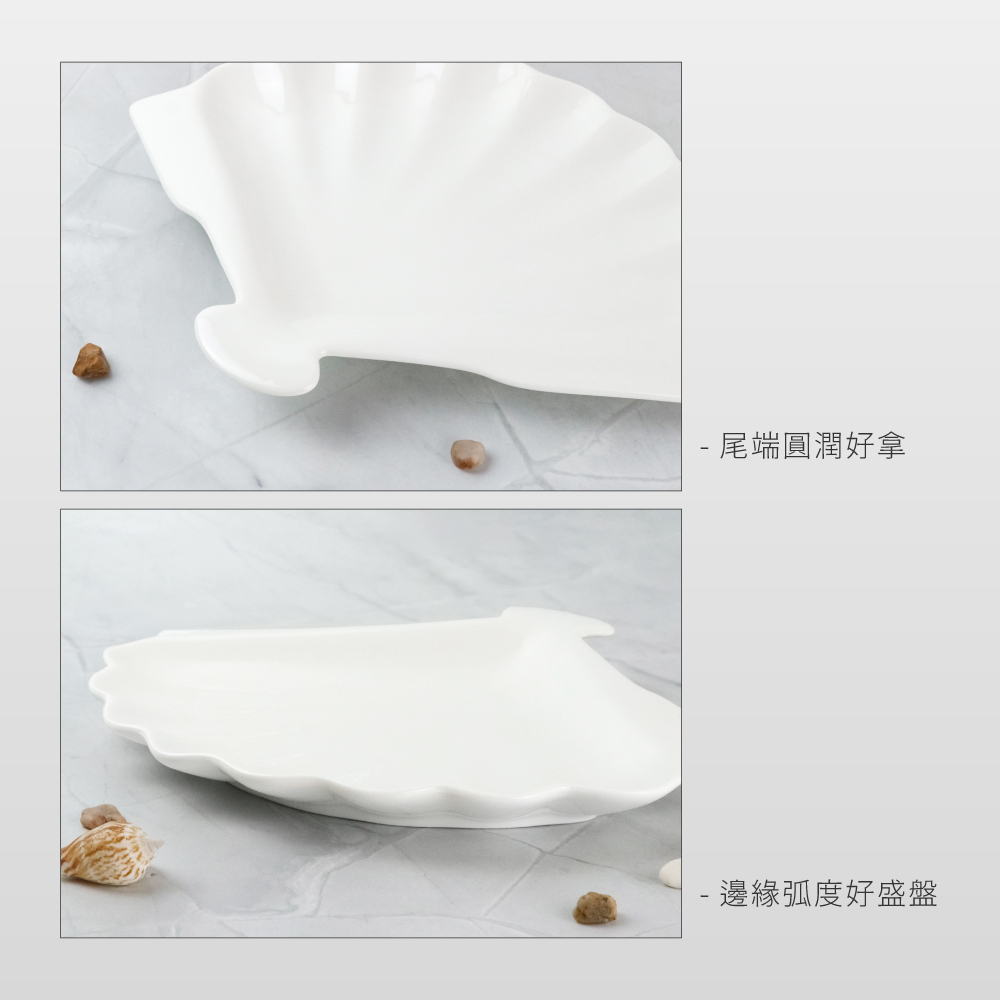 扇貝盤 23.5cm AS10-04-139【陶杯杯瓷器】