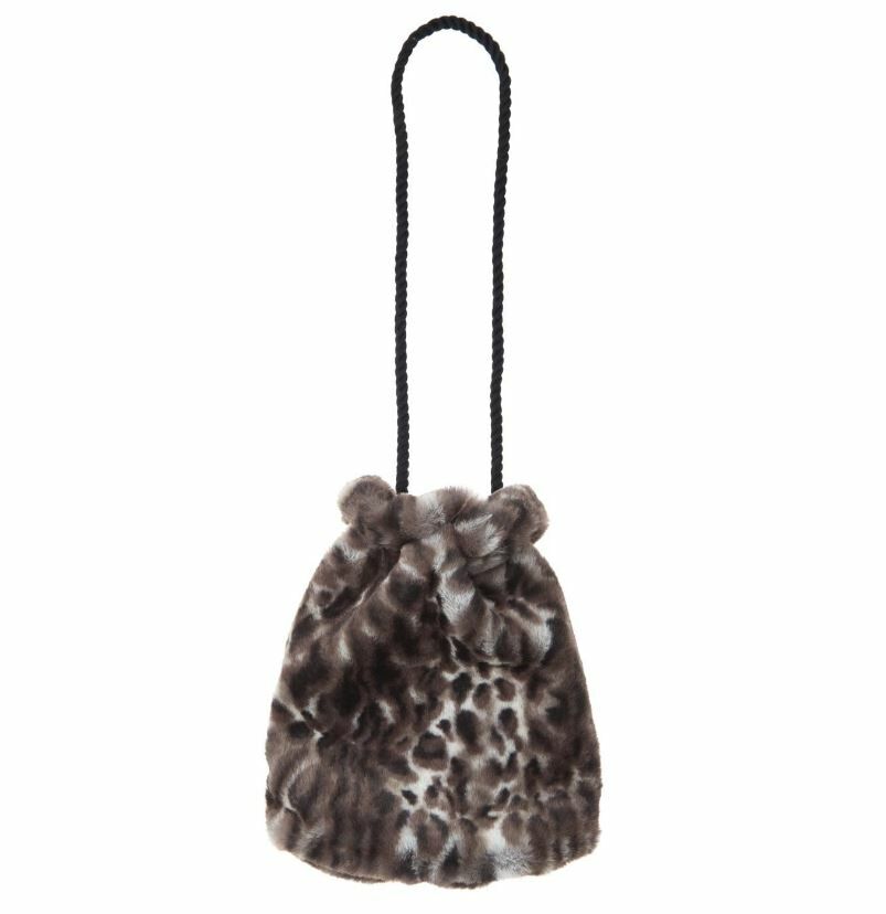 TOCOTO VINTAGE 毛毛豹紋小提包 ANIMAL PRINT FUR MINI BAG