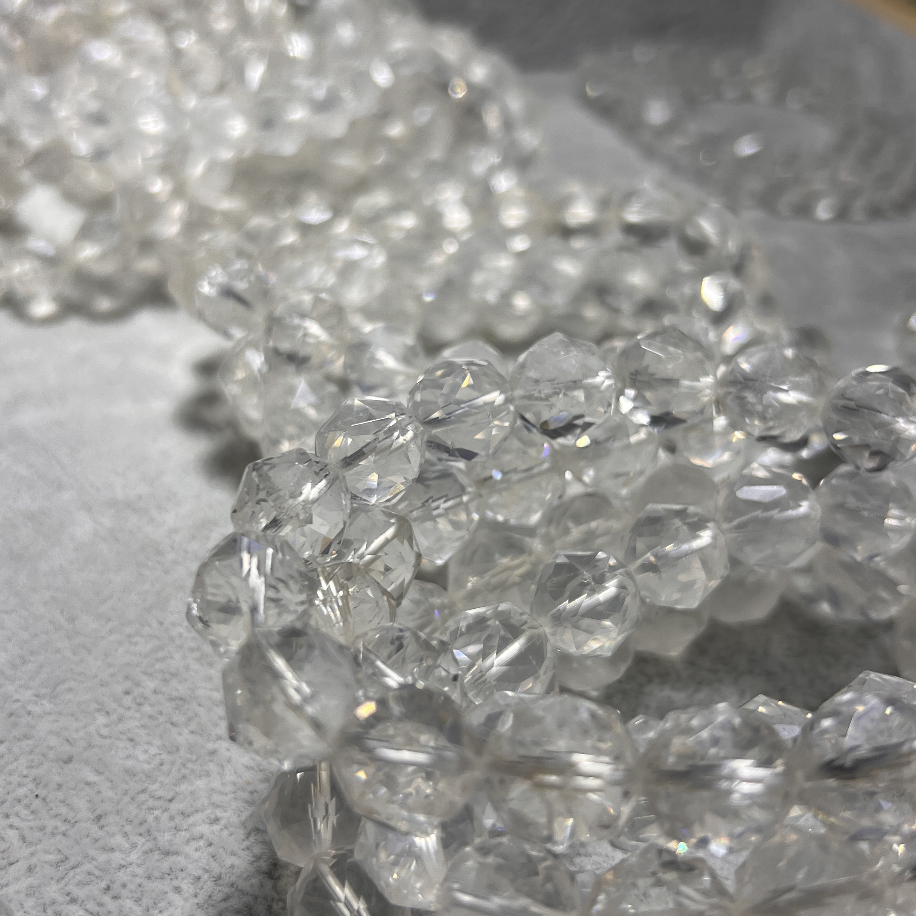 白水晶刻面 8-12mm