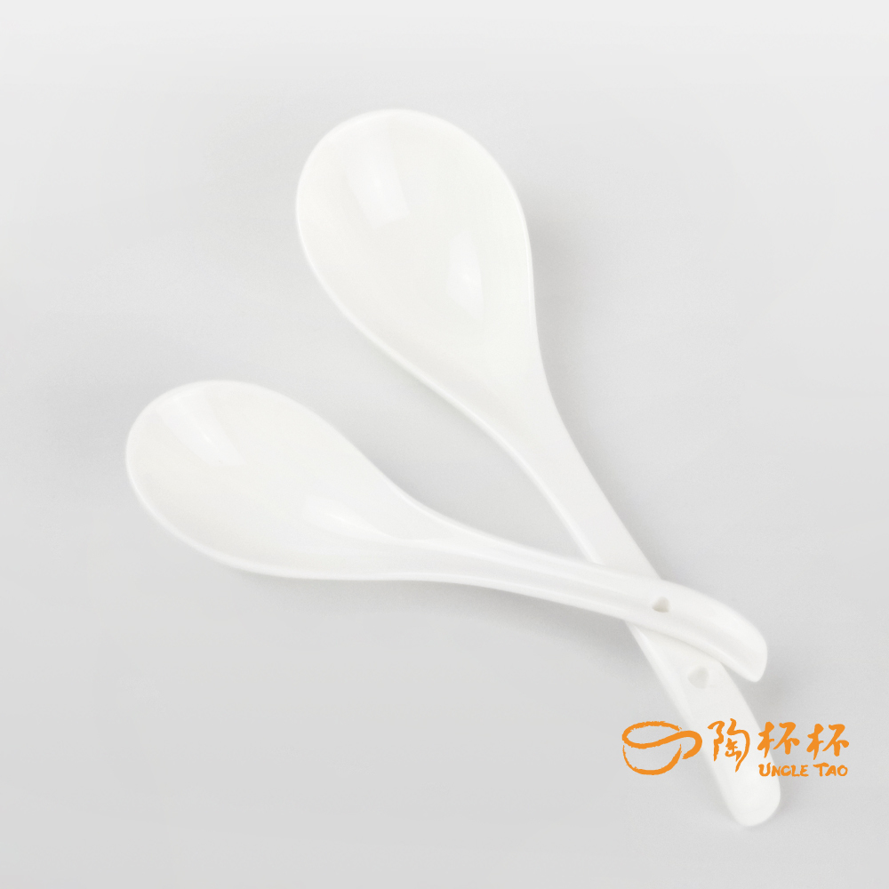 白瓷 大湯匙 17/22cm AS03-06-02 拉麵匙【陶杯杯瓷器】