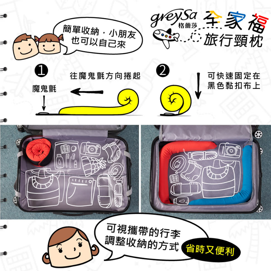 GreySa格蕾莎全家福旅行頸枕
