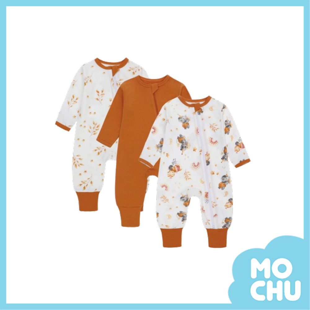 造夢空間拉鍊長袖連身衣三件組