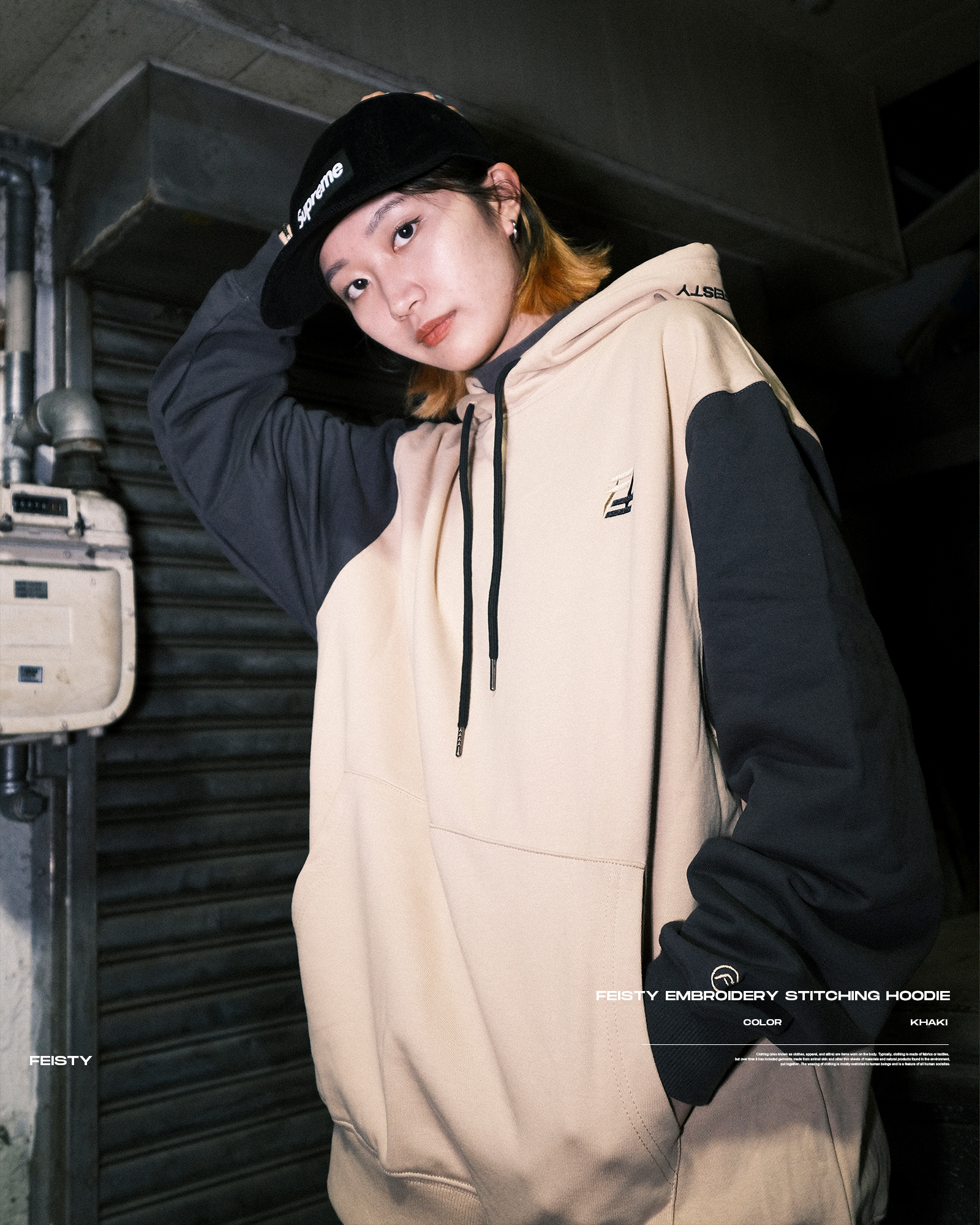 FEISTY EMBROIDERY STITCHING HOODIE FS-US23-29 [台灣現貨]
