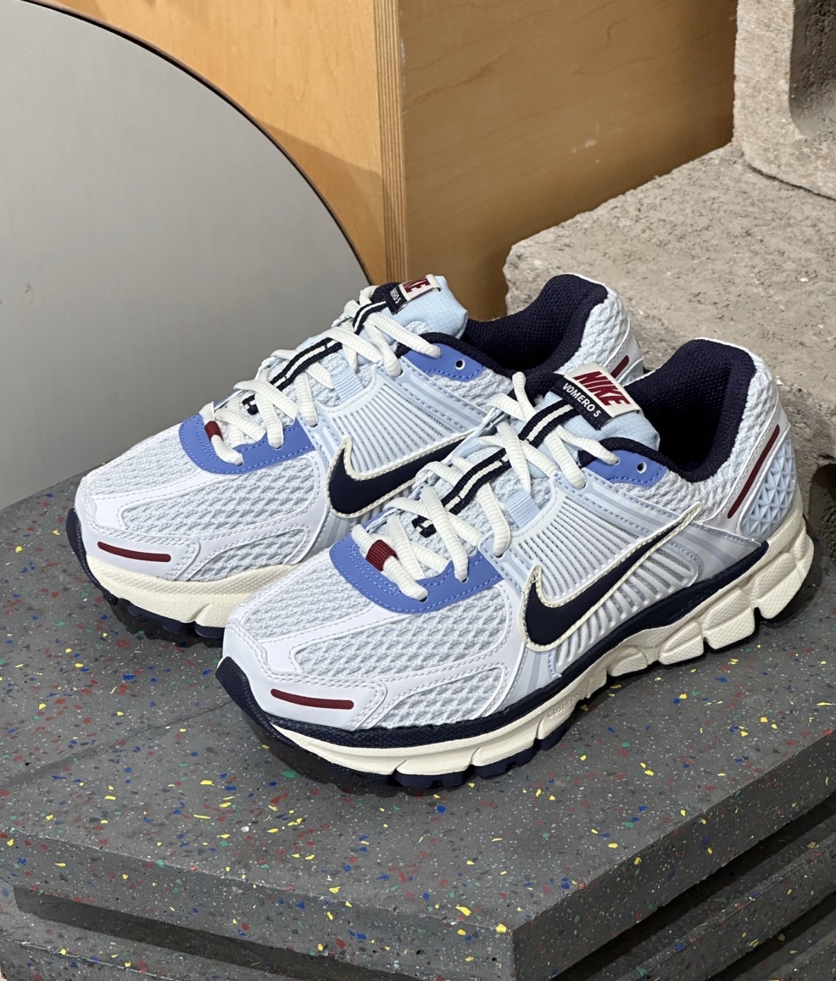 Nike Air Zoom Vomero 5 藍黑奶油底 男女鞋