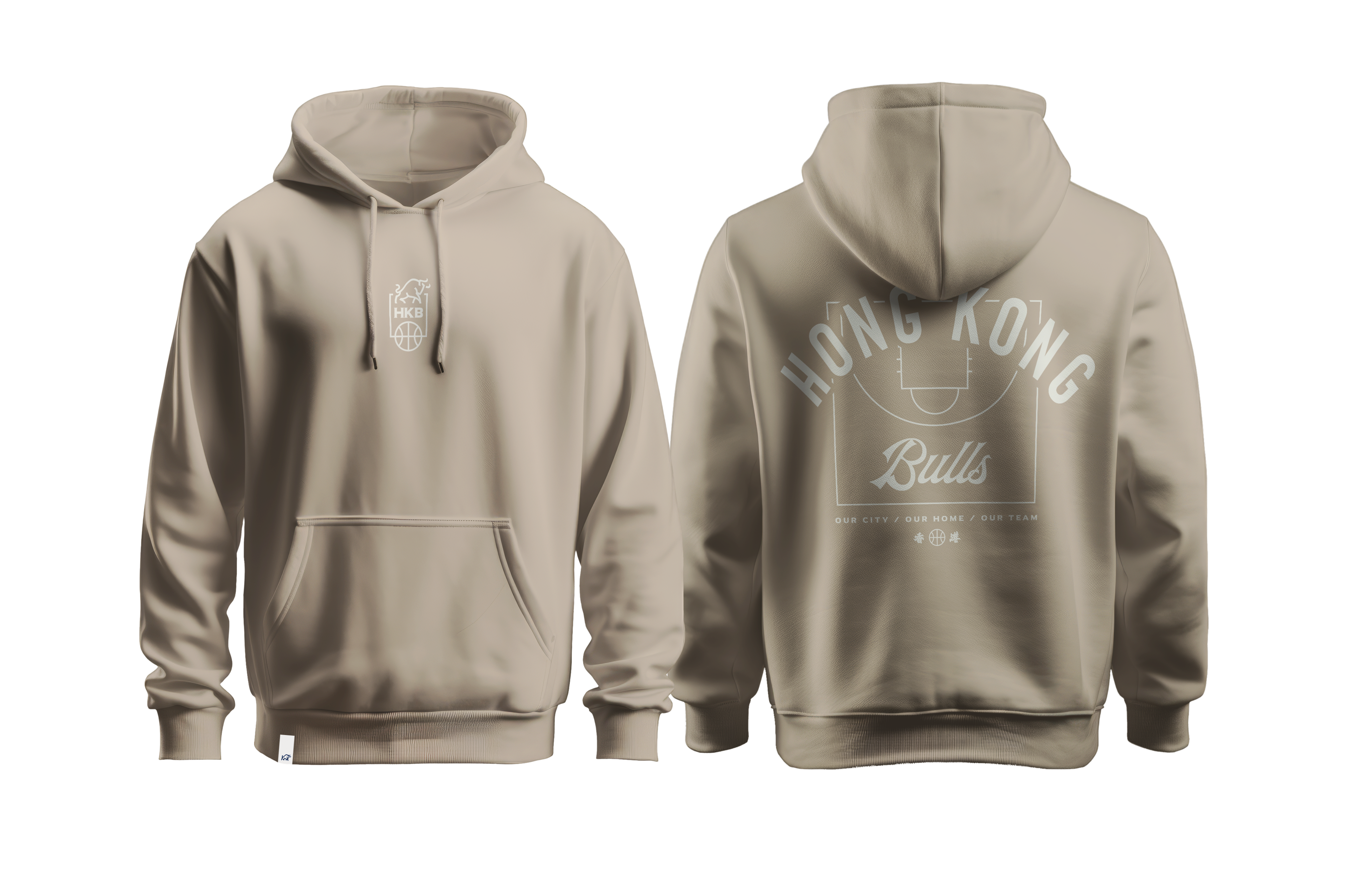 (特價) 香港金牛連帽衛衣 (卡其色)