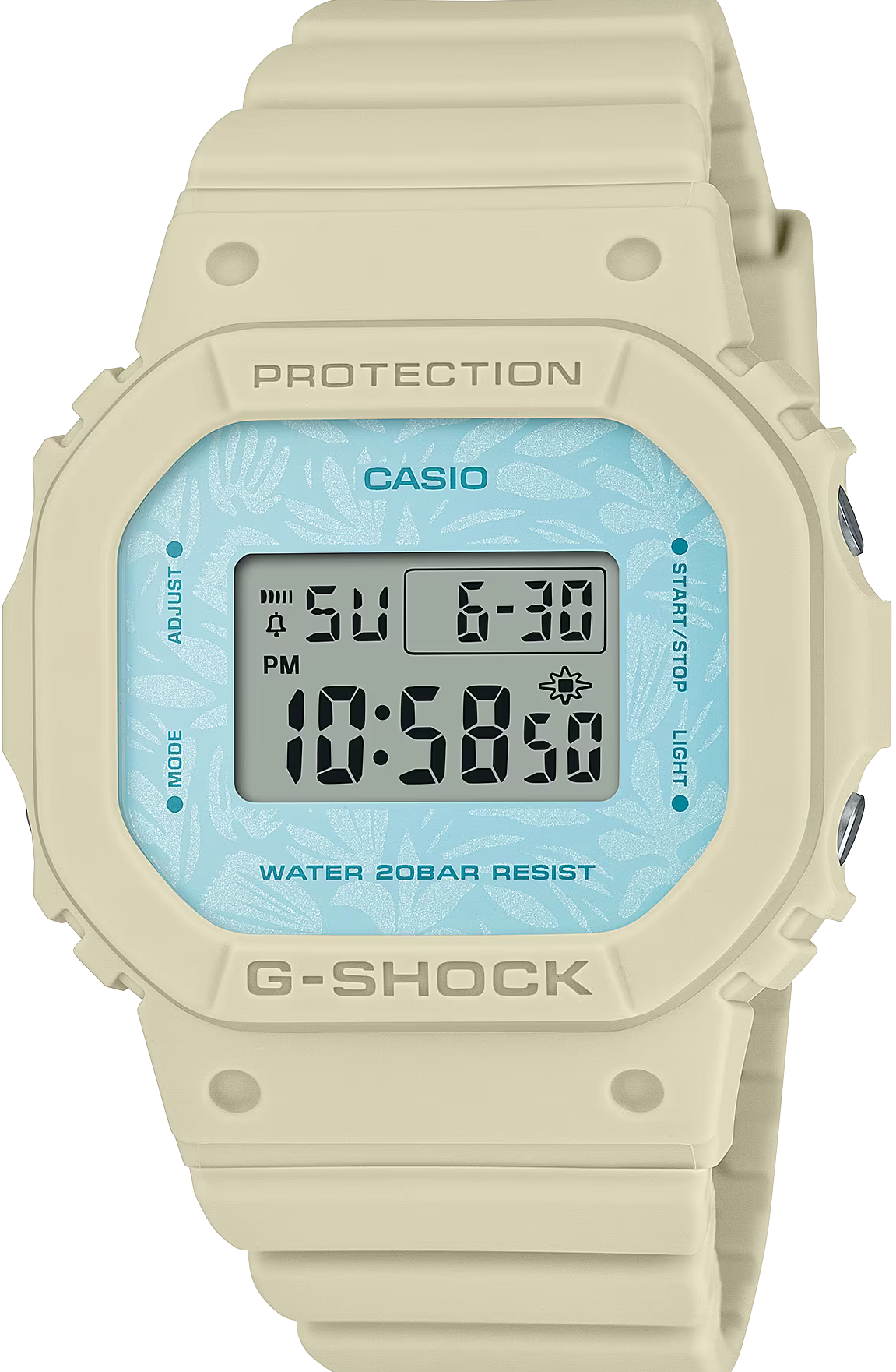 萬年鐘錶 - G-SHOCK  自然風格柔額優雅方形電子女錶  GMD-S5600NC-9 錶徑 : 40.5 mm