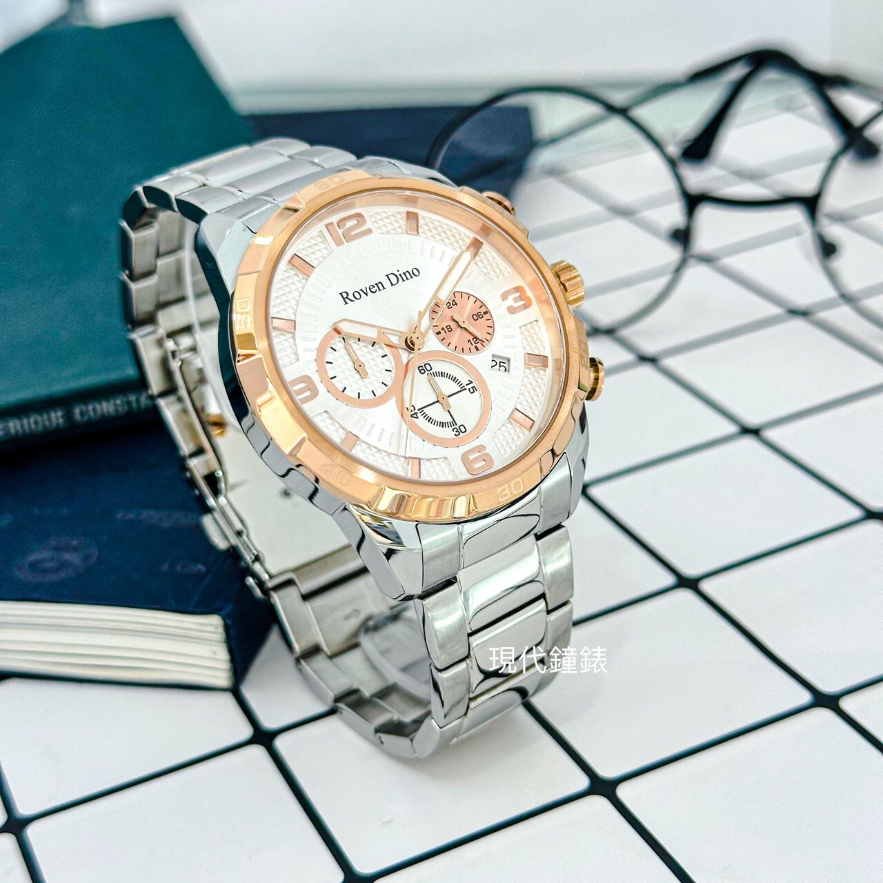 【Roven Dino 羅梵迪諾】急速風範時尚三眼腕錶 RD6102S-458W 45mm 現代鐘錶