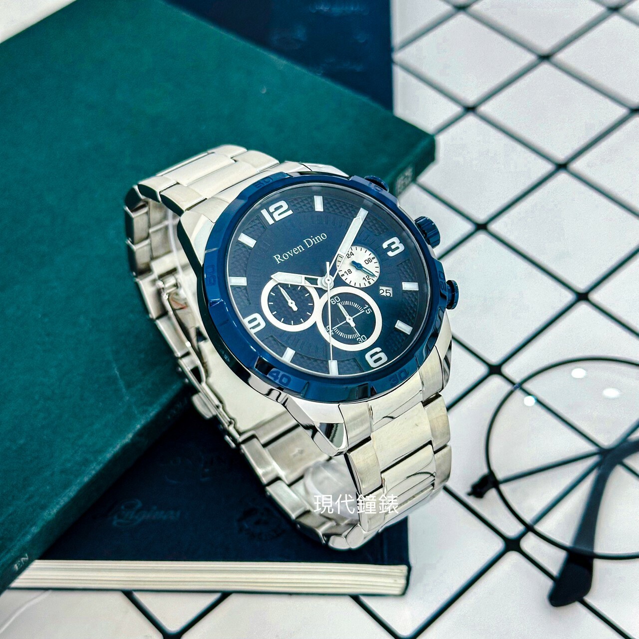 【Roven Dino 羅梵迪諾】急速風範時尚三眼腕錶 RD6102S-458BU 45mm 現代鐘錶