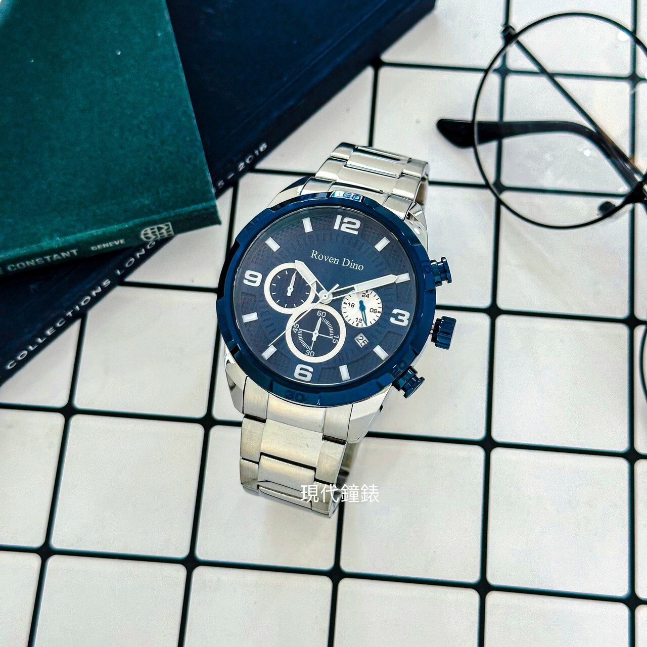 【Roven Dino 羅梵迪諾】急速風範時尚三眼腕錶 RD6102S-458BU 45mm 現代鐘錶