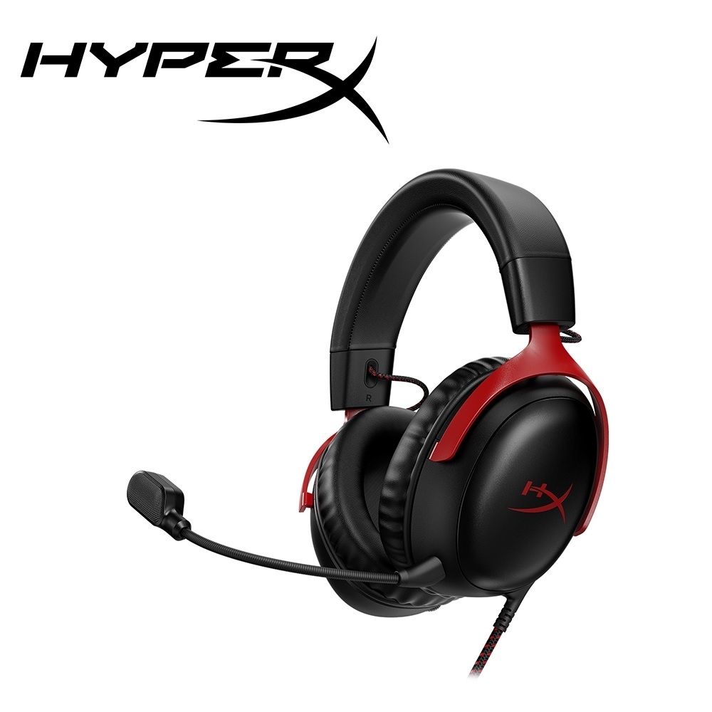 HyperX Cloud III 有線電競耳機 黑紅色 (727A9AA)