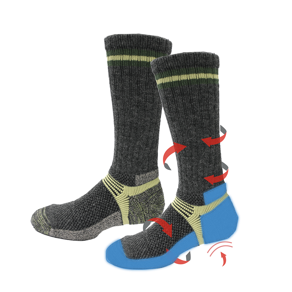 AREXSPORT】銀纖維保暖羊毛高筒襪20％羊毛男女適穿登山羊毛襪抑菌除臭