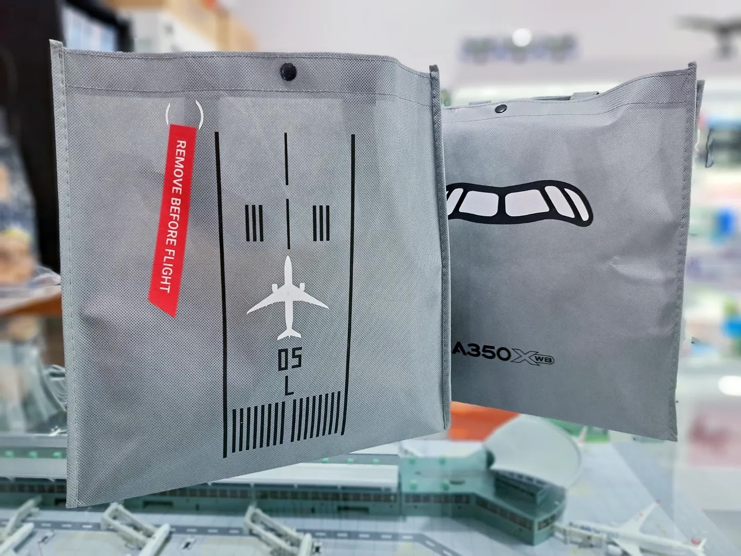 A350 跑道飛拆環保購物袋 (灰色) (買五送一)