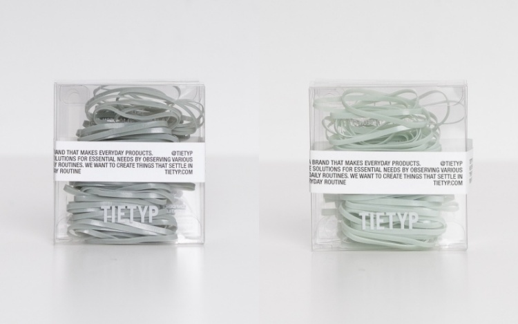 韓國 TIETYP 莫蘭迪色彈性綁髮圈 2mm 雙入組 薄荷X霧綠