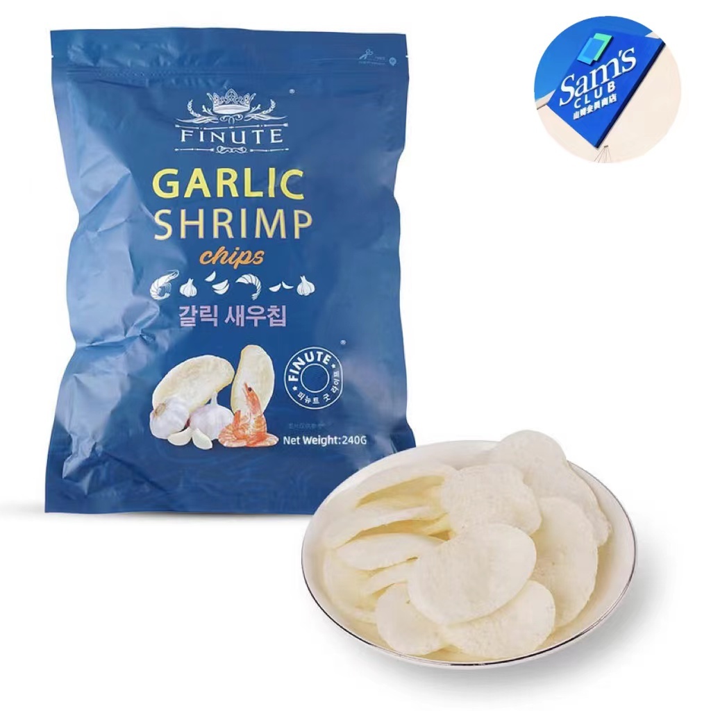🔷山姆代購-趣萊福韓國進口蒜味蝦片240g-sm230037
