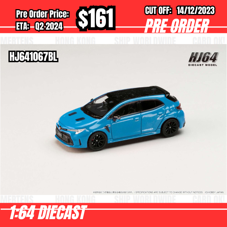 PO-$161* Hobby Japan * 1:64 Toyota GR COROLLA RZ Blue HJ641067BL [OD05/12]