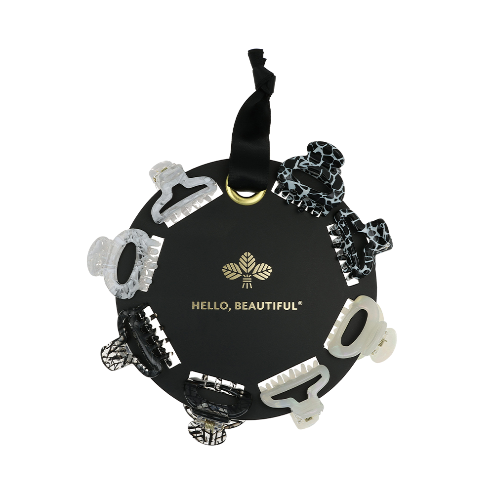 L. ERICKSON 造型抓夾8入組〈曜石黑〉