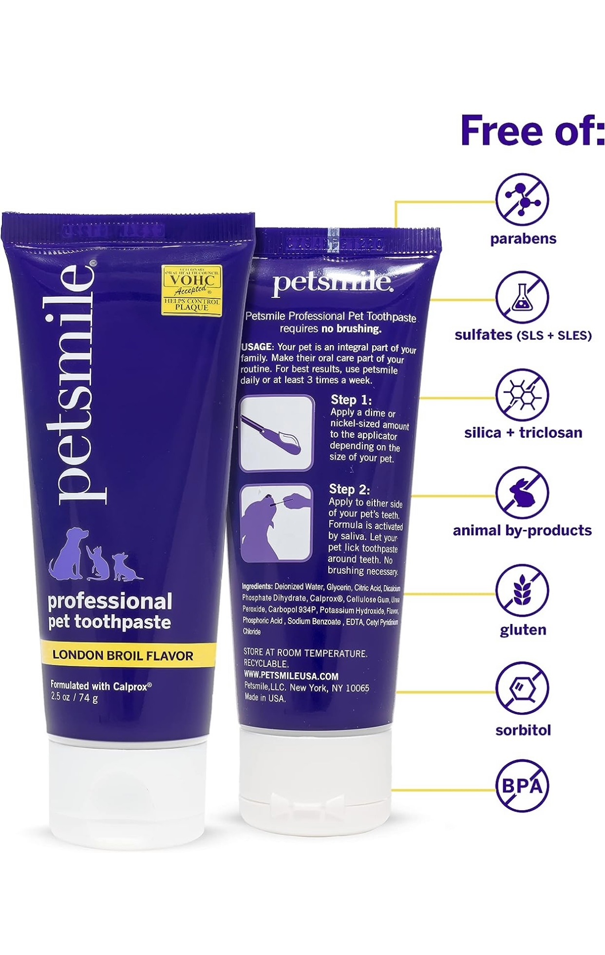 Petsmile 寵物牙膏 (烤肉味）2.5oz