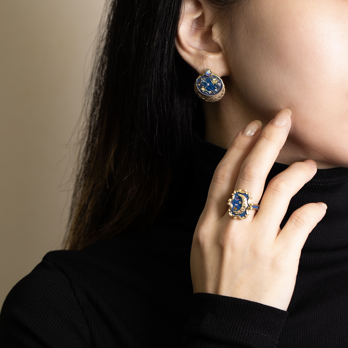 太陽與月亮耳環/戒指