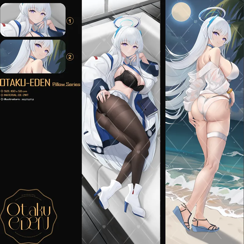 「ACG.GO」「同人代購」FF42 蔚藍檔案 - 生塩ノア Ushio Noa <Swimsuit VER> 等身抱枕套---[HUTUTU]