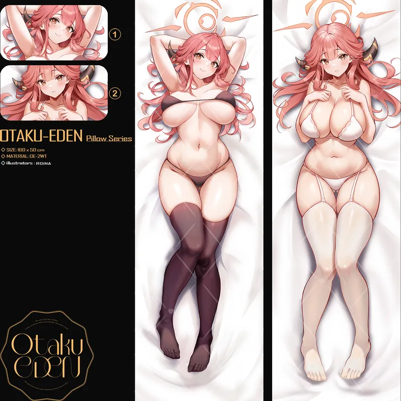 「ACG.GO」「同人代購」FF42 蔚藍檔案 - 陸八魔アル Rikuhachima Aru <Sexy Lingerie Ver> 等身抱枕---[ROiNA]