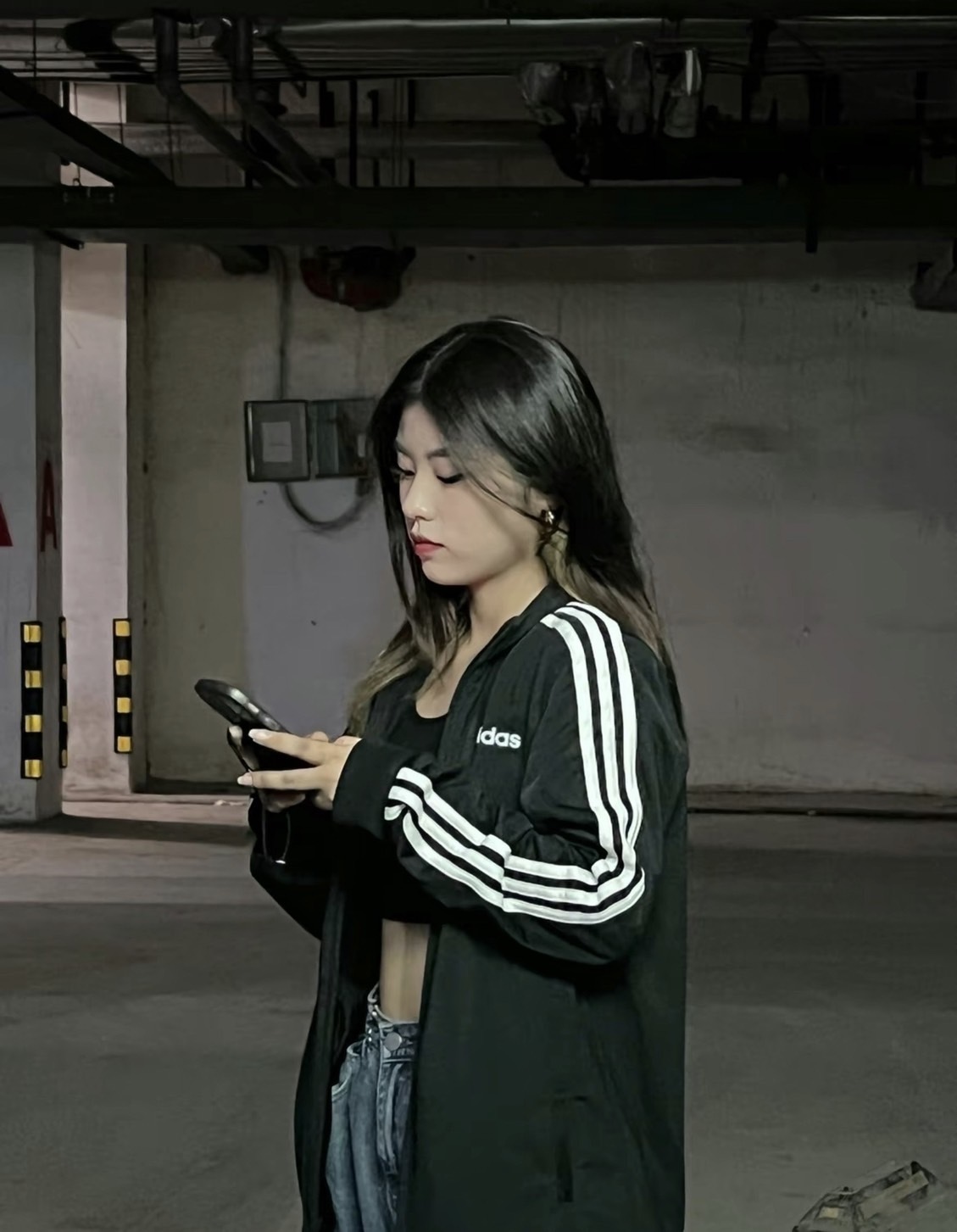 Adidas 經典三線外套 黑