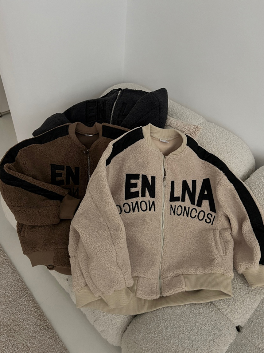 QQ毛舗棉字母棒球外套*3色