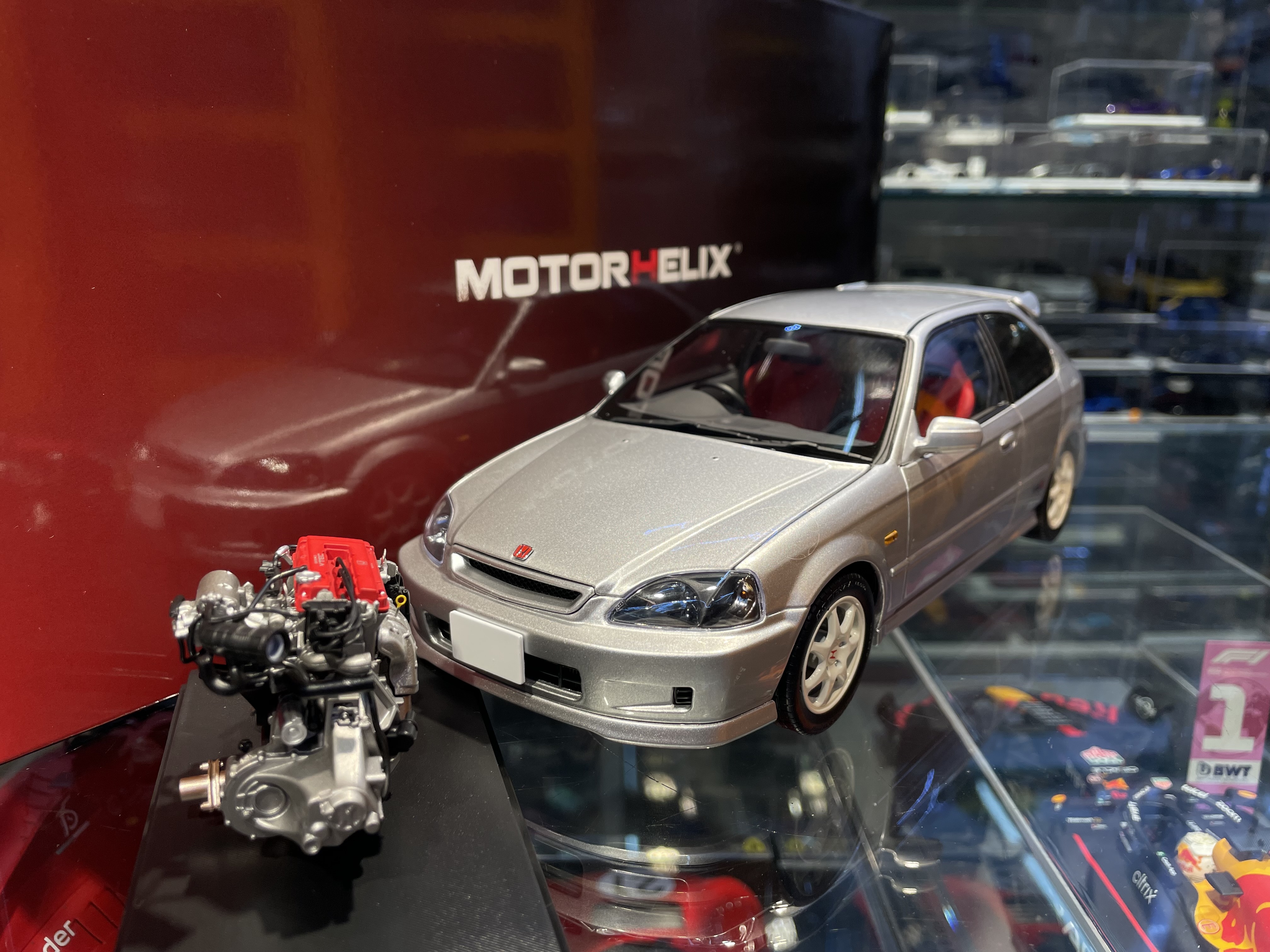 MotorHelix Honda Civic Type-R Late EK9 Silver 1/43