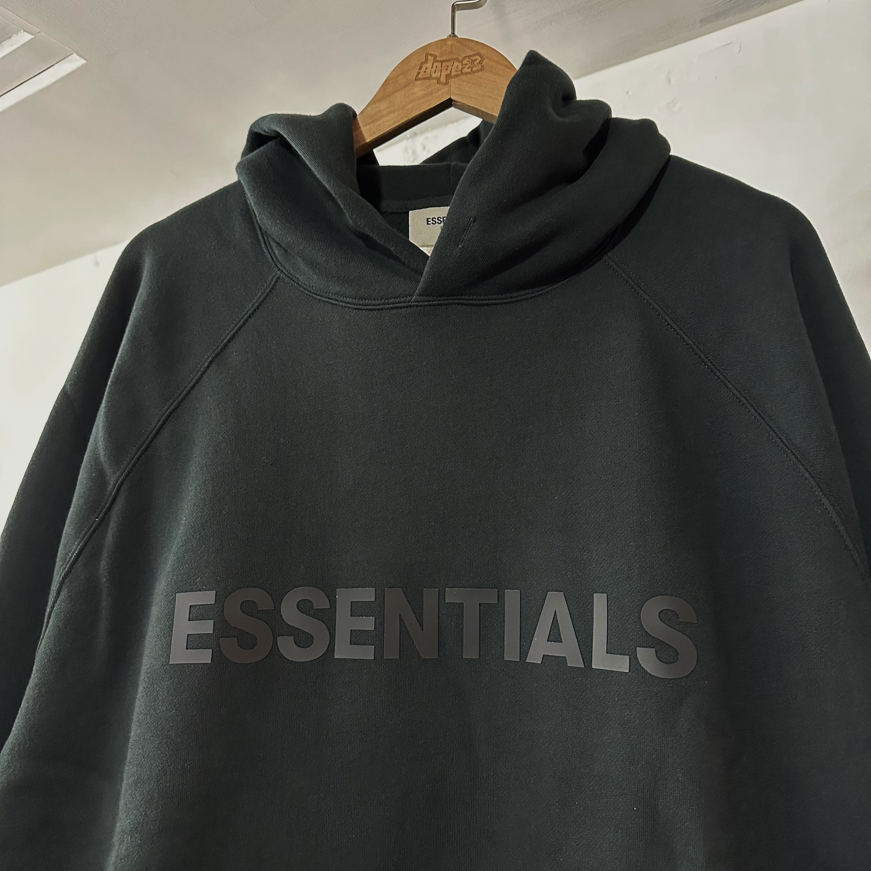 Fear Of God Essentials SS21 Pull Over Hoodie Black / Stretch Limo