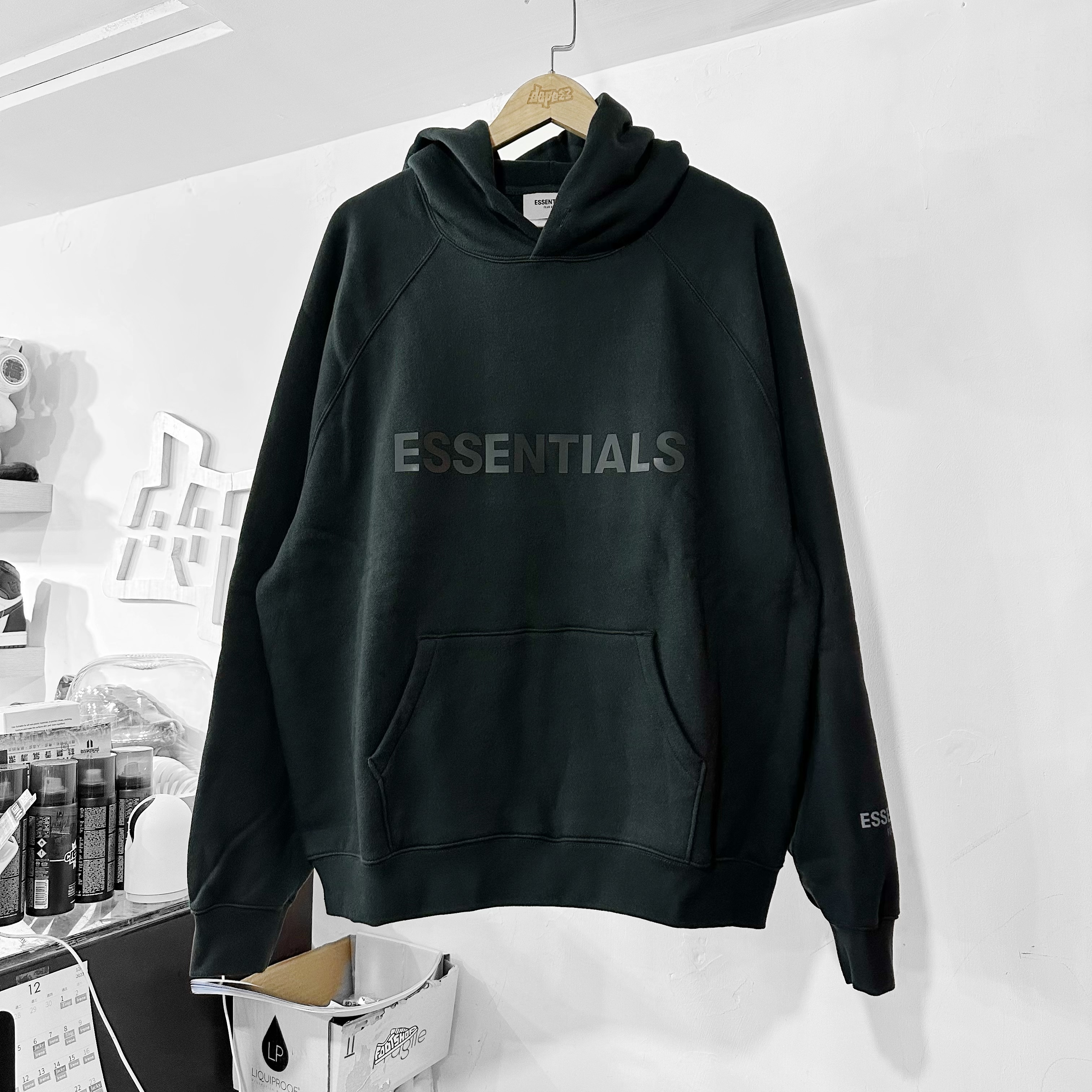 Fear Of God Essentials SS21 Pull Over Hoodie Black / Stretch Limo