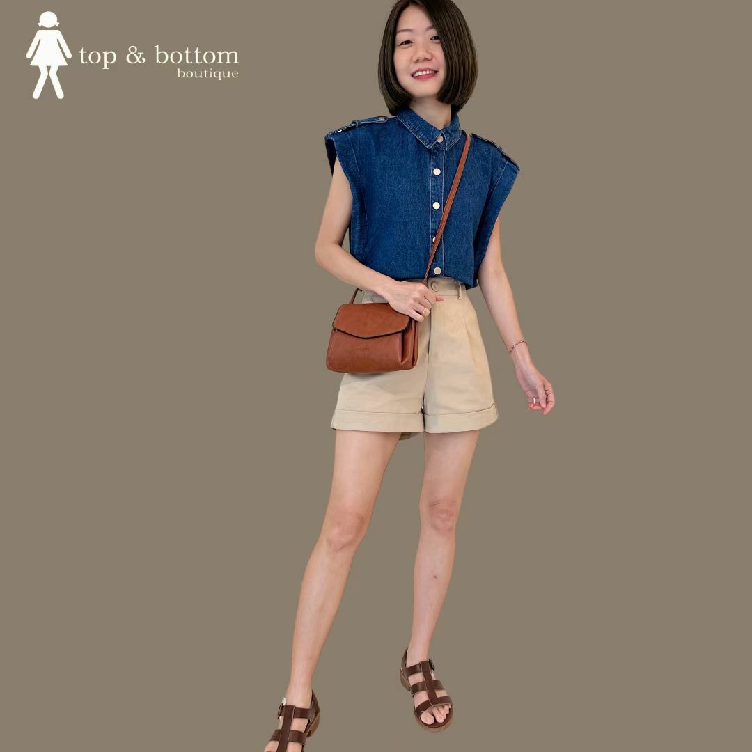 DENIM HIGH WAISTED SHORTS