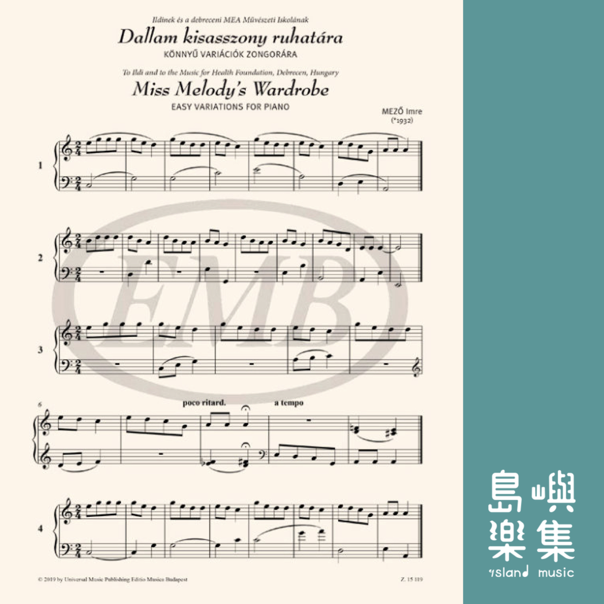 Miss Melody's Wardrobe Easy variations for piano