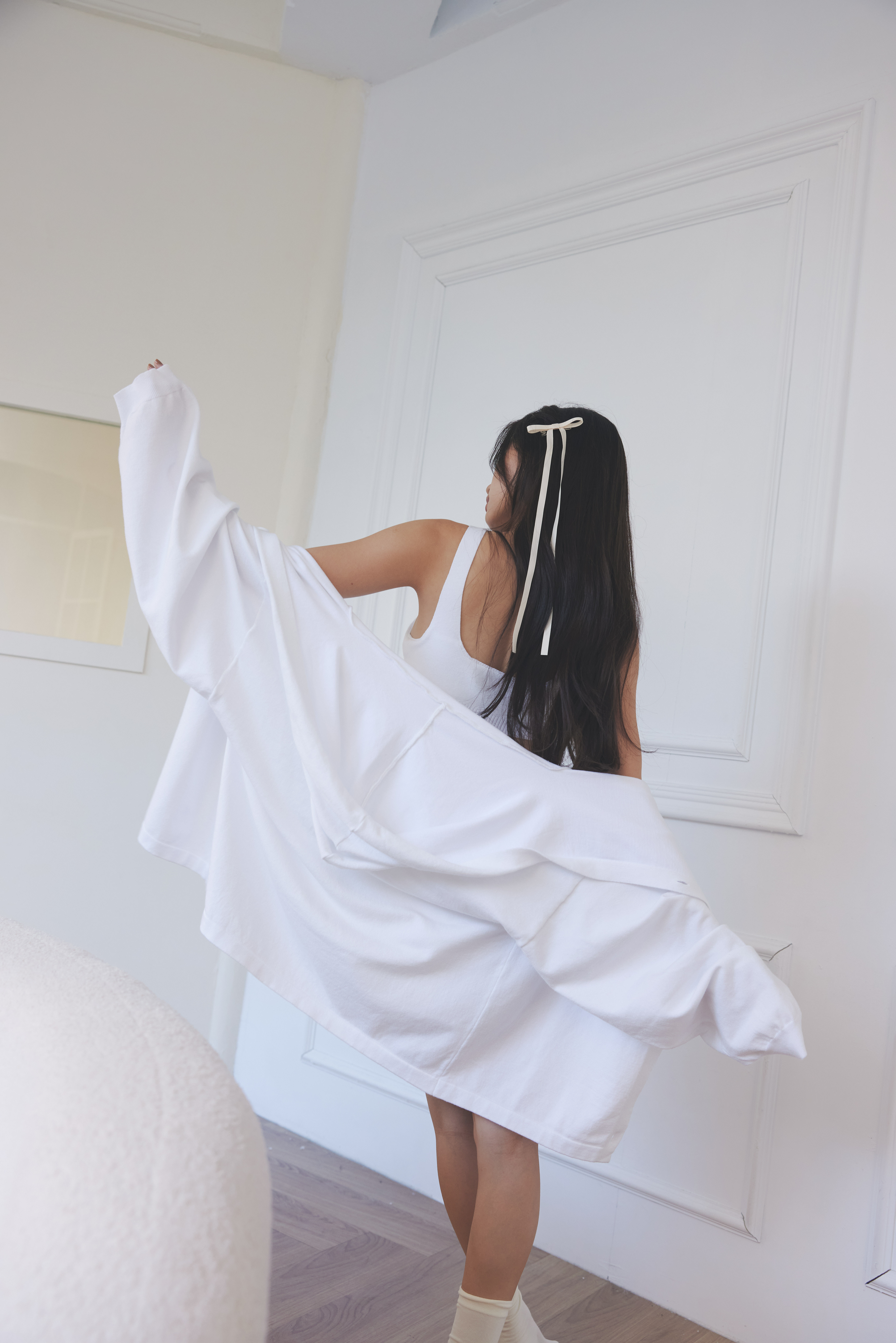 我的居家女友．慵懶好感三件套 連帽外套 / 純白
