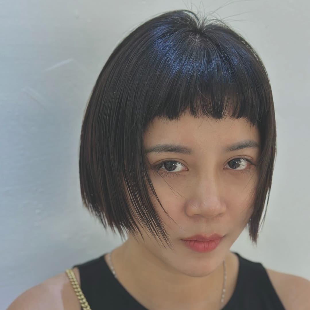 基隆髮廊推薦美髮設計師-AG女生髮型(一刀切加縮毛矯正)