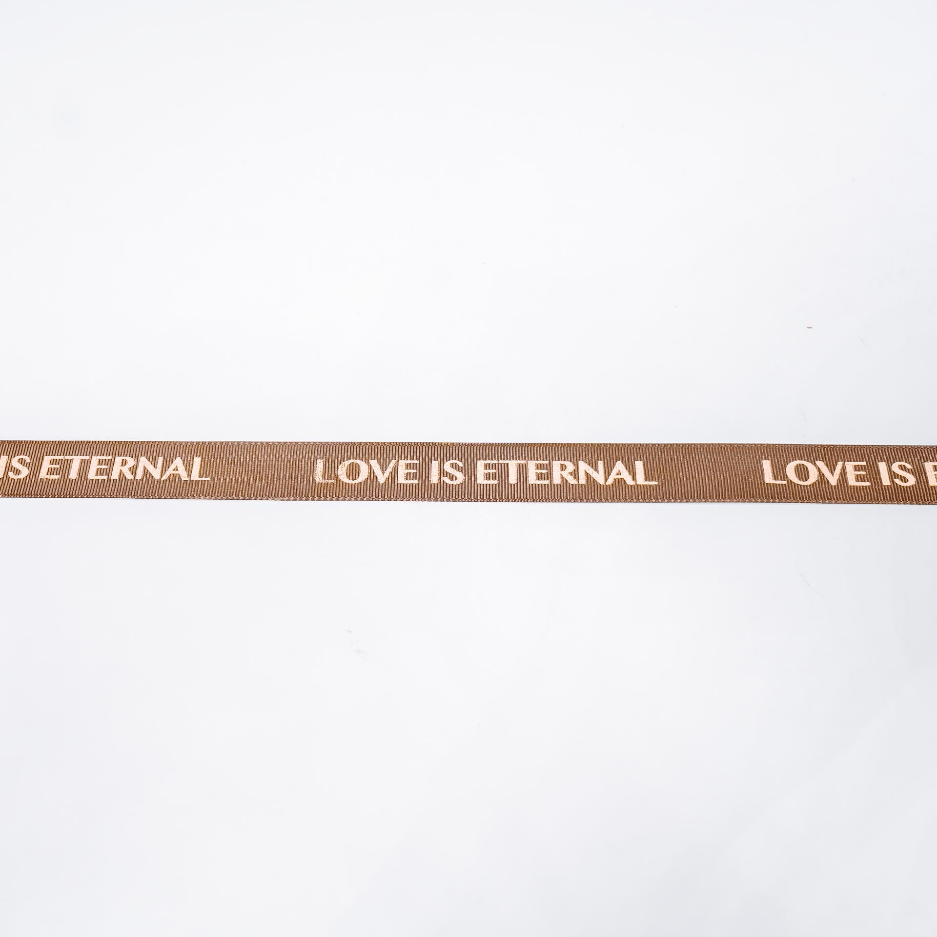 『精緻緞帶』燙金咖 LOVE IS ETERNAL