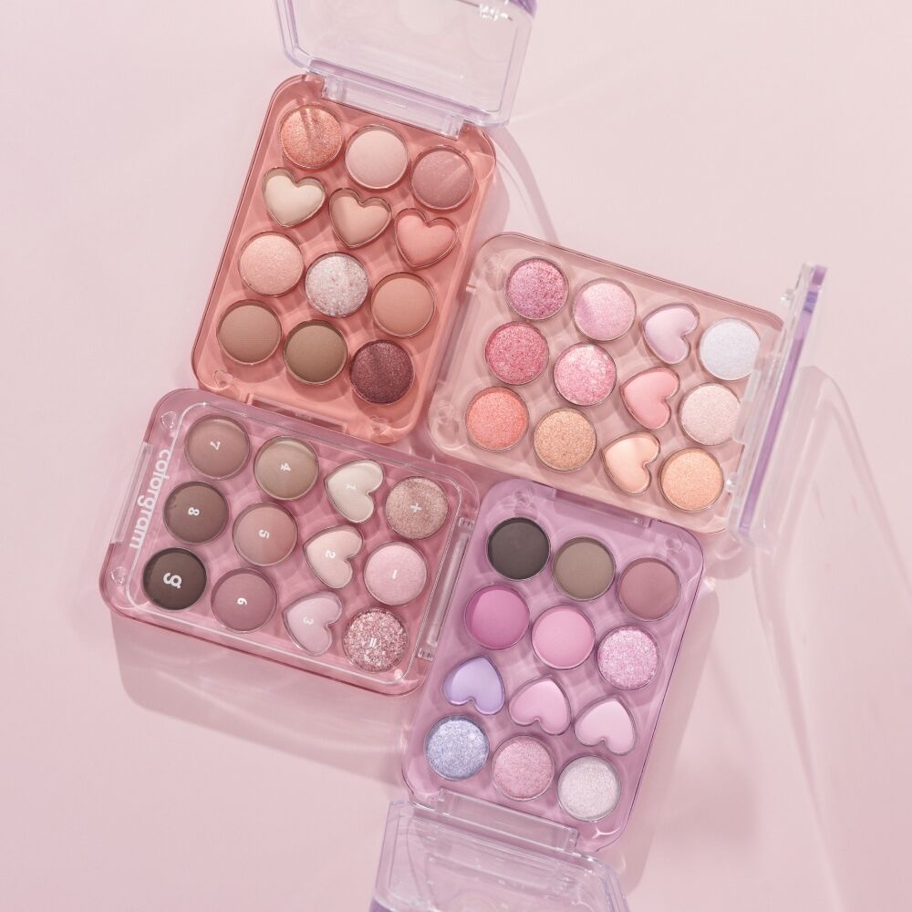 [colorgram] PIN POINT EYESHADOW PALETTE 愛心計算機12色眼影盤