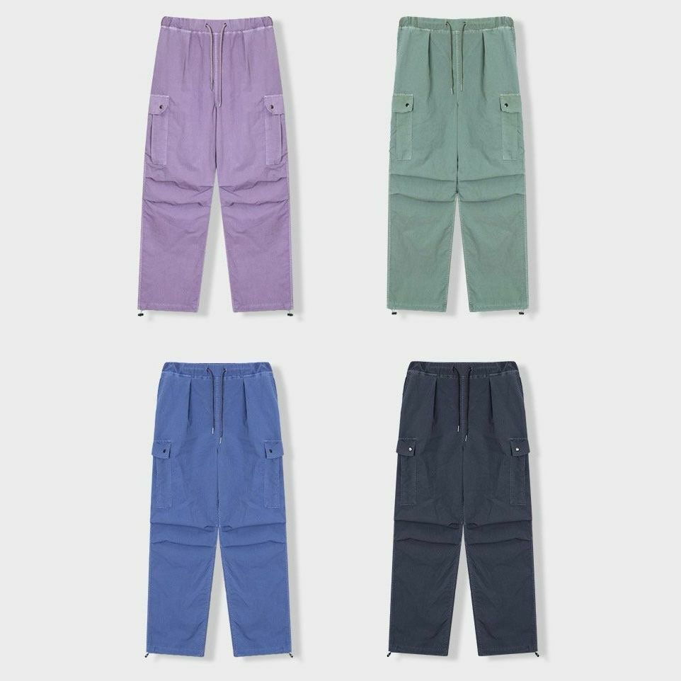 淨色工裝可束腳鬆身褲 PEPPER-001P