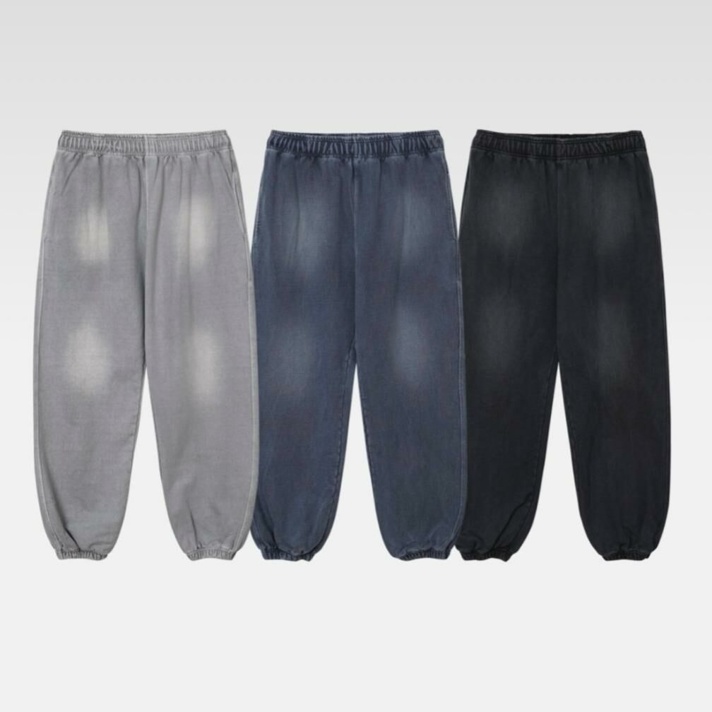 洗水淨色棉質束腳運動褲 TATEMODERN8-001P