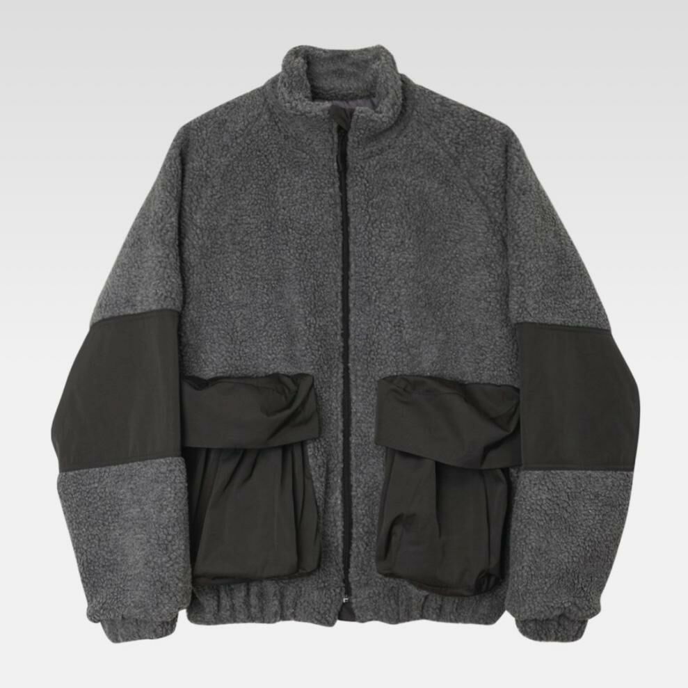 企領拉鍊毛絨外套 TATEMODERN8-005JK