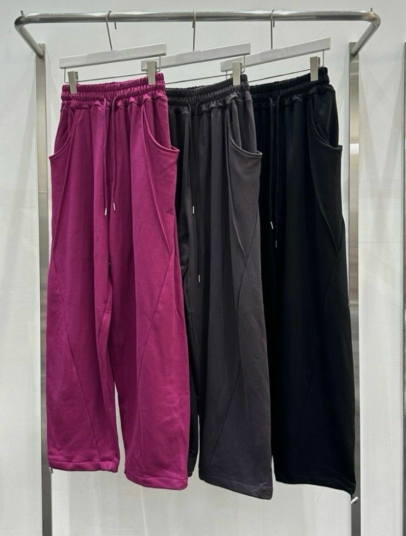 淨色棉質可束腳運動褲 P2667