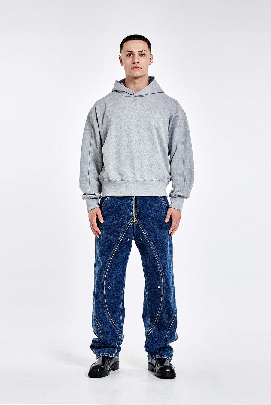 Metal logo hoodie - Grey