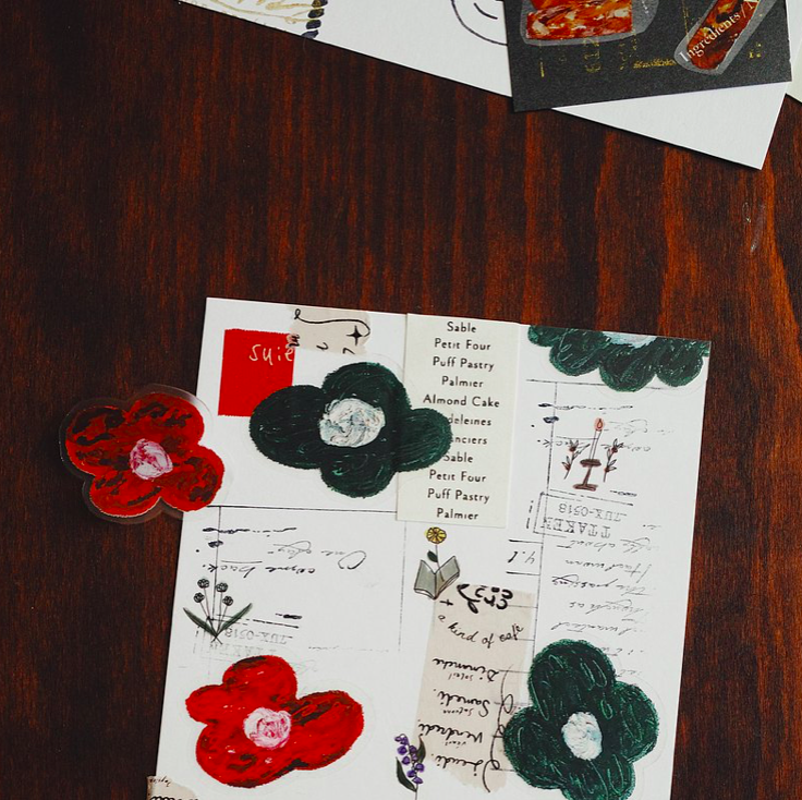 聖誕花朵 霧面透明PET貼紙｜什物 A KIND OF CAFE