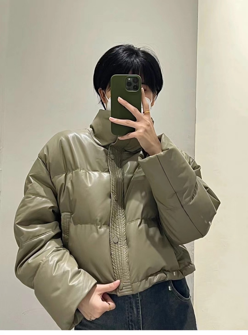 加厚皮質感立領麵包外套*3色