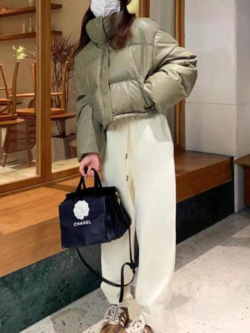 加厚皮質感立領麵包外套*3色