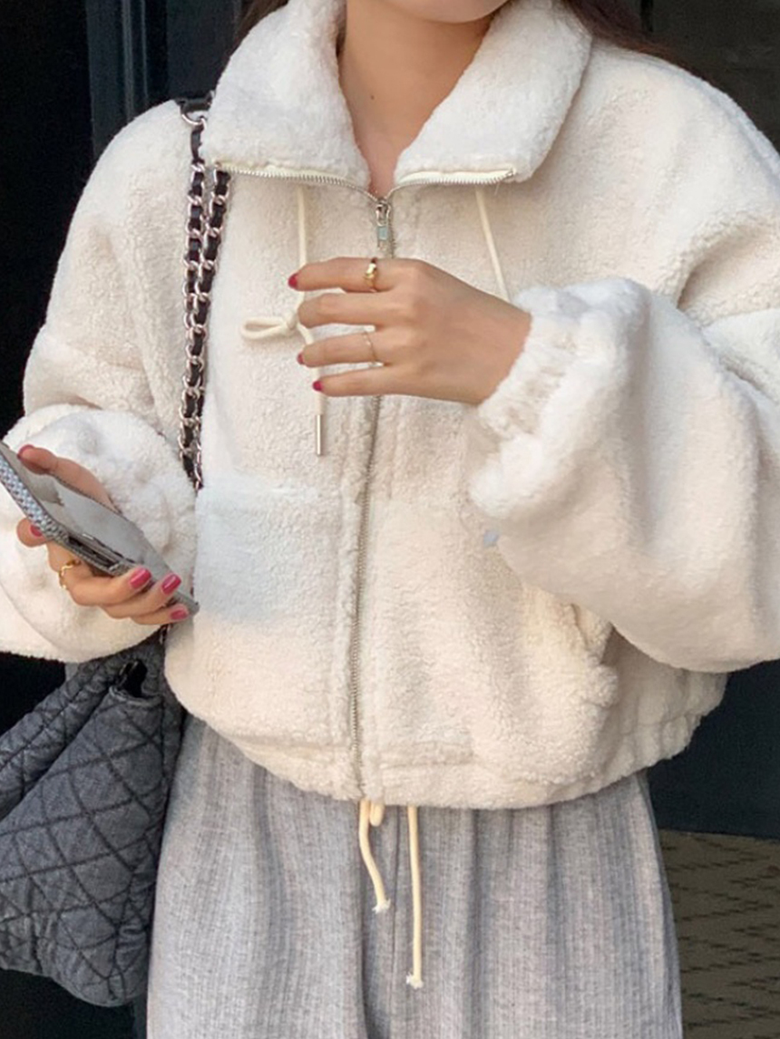 領子可立可翻QQ毛休閒外套*3色